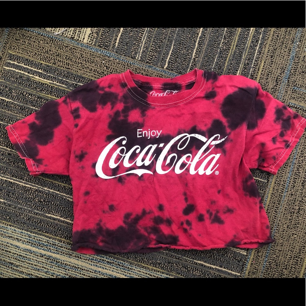 Small Red Black Enjoy Coca Cola Coke Crop Top